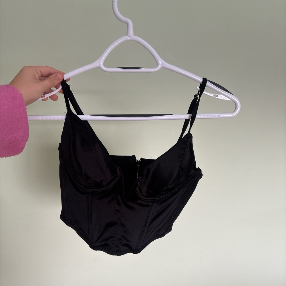 Garage Black Bustier Bra